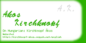 akos kirchknopf business card